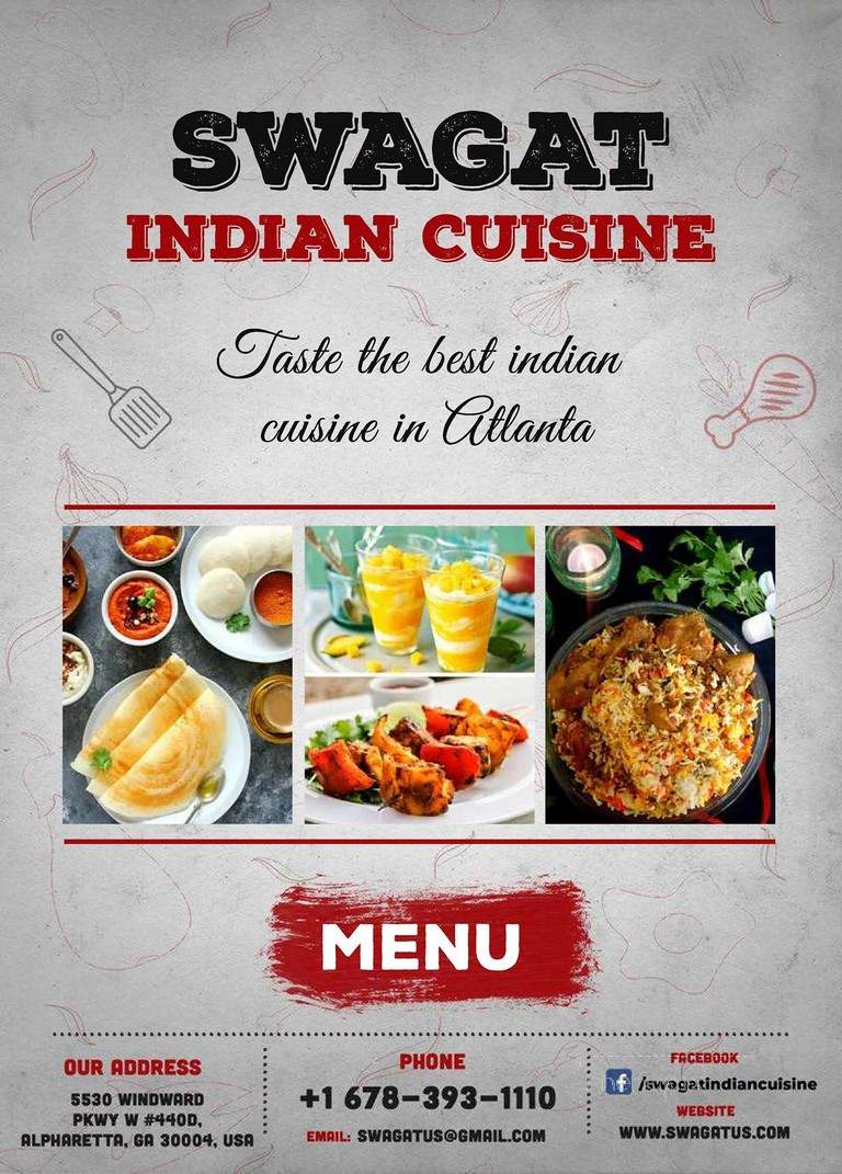 Swagat Indian Cuisine - Alpharetta, GA menu_pic