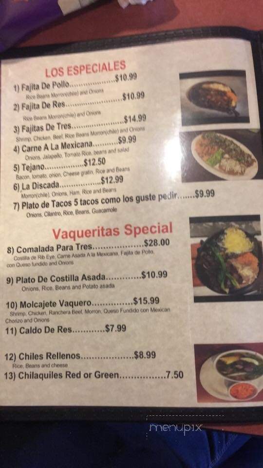 Las Palmeras - Arlington, TX menu_pic