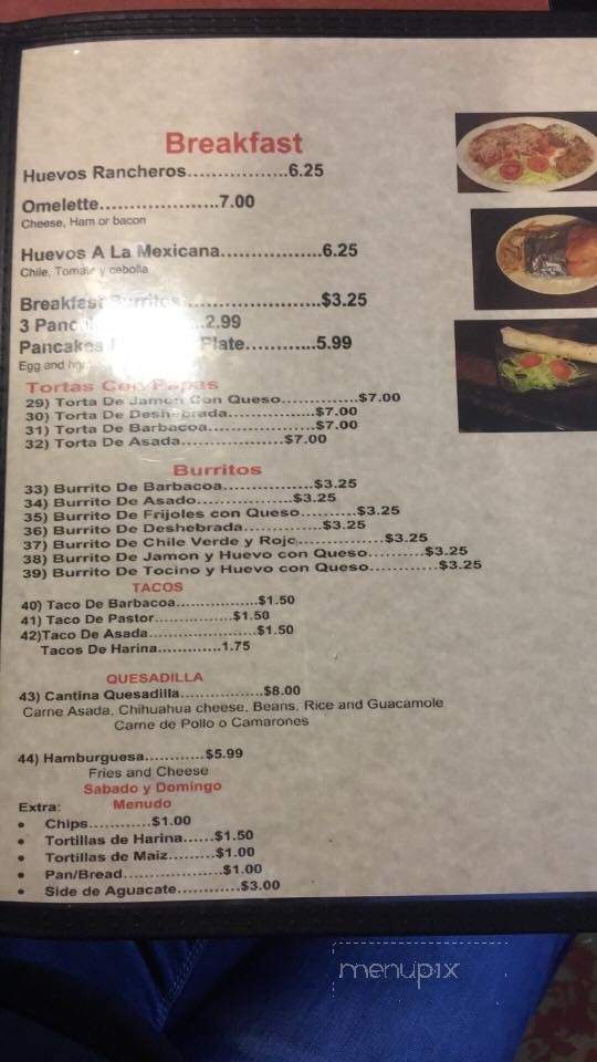 Las Palmeras - Arlington, TX menu_pic