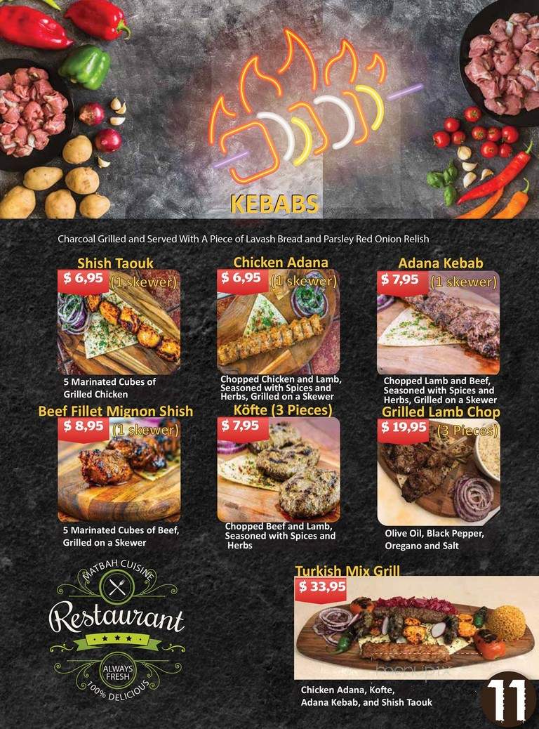 Matbah Mediterranean Cuisine - Manchester, NH menu_pic