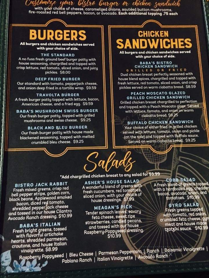 Babas Bistro and Catering - Camdenton, MO menu_pic