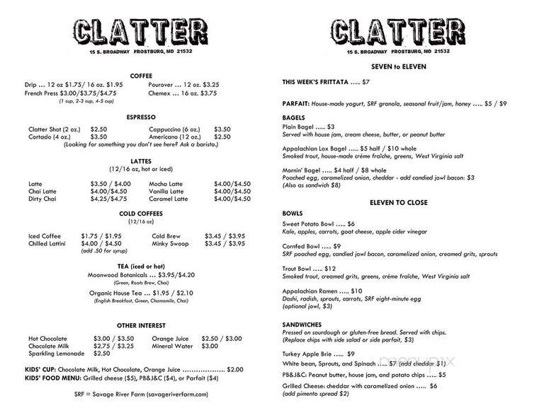 Clatter Coffee - Frostburg, MD
