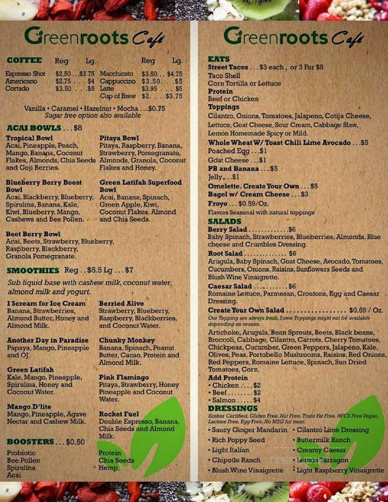 Greenroots Cafe - Tampa, FL