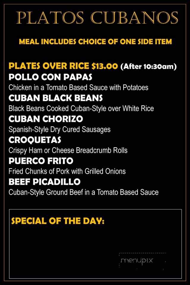 Cubanissimo Cuban Coffee House & Cafe - Santa Maria, CA menu_pic