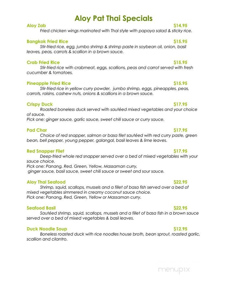 Aloy Food Truck - Zephyrhills, FL menu_pic