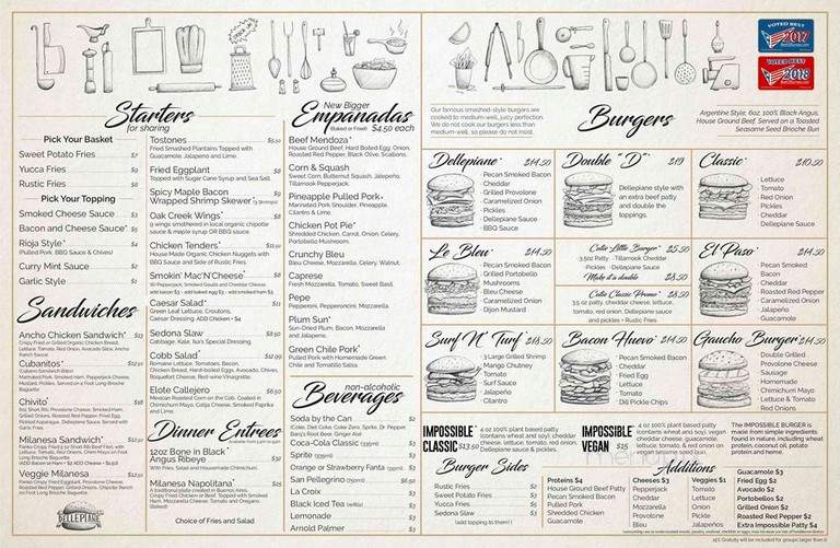 Dellepiane Sedona - Sedona, AZ menu_pic