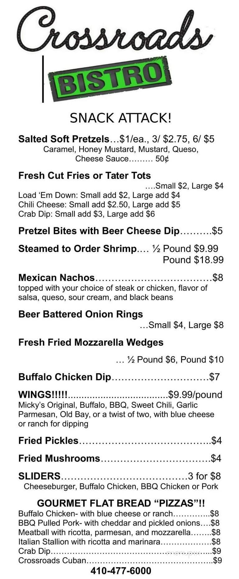 Crossroads Bistro - Sparrows Point, MD menu_pic