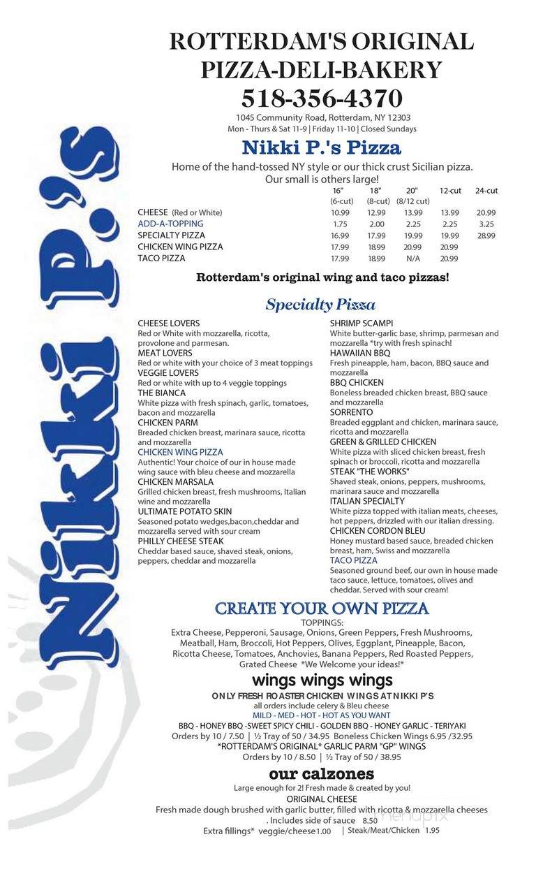 JC's Slice - Schenectady, NY menu_pic