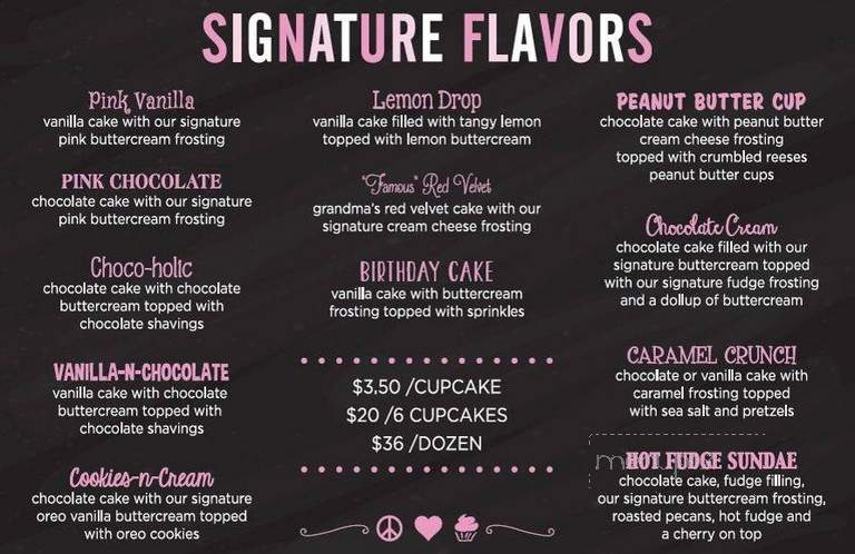 Smallcakes A Cupcakery and Creamery - Columbia, SC menu_pic
