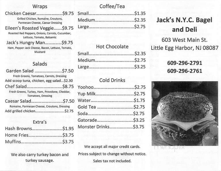 Jacks NYC Bagel & Deli - Little Egg Harbor Township, NJ menu_pic