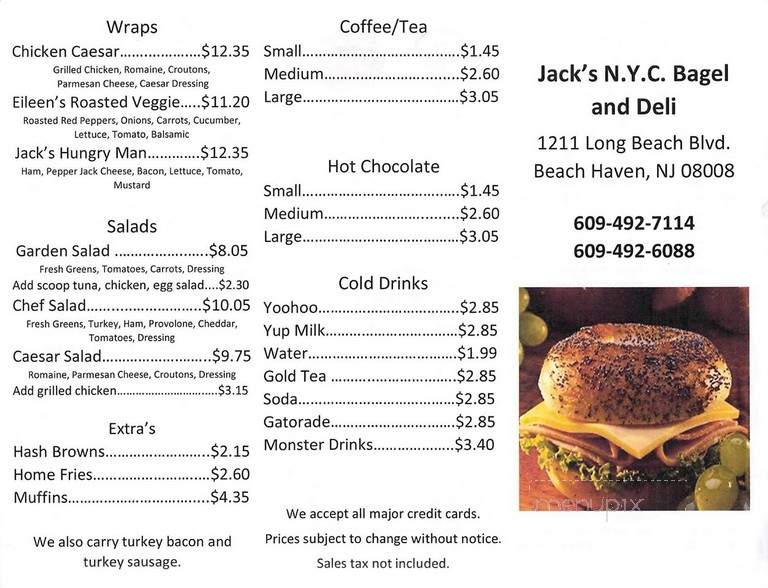 Jacks NYC Bagel & Deli - Little Egg Harbor Township, NJ menu_pic