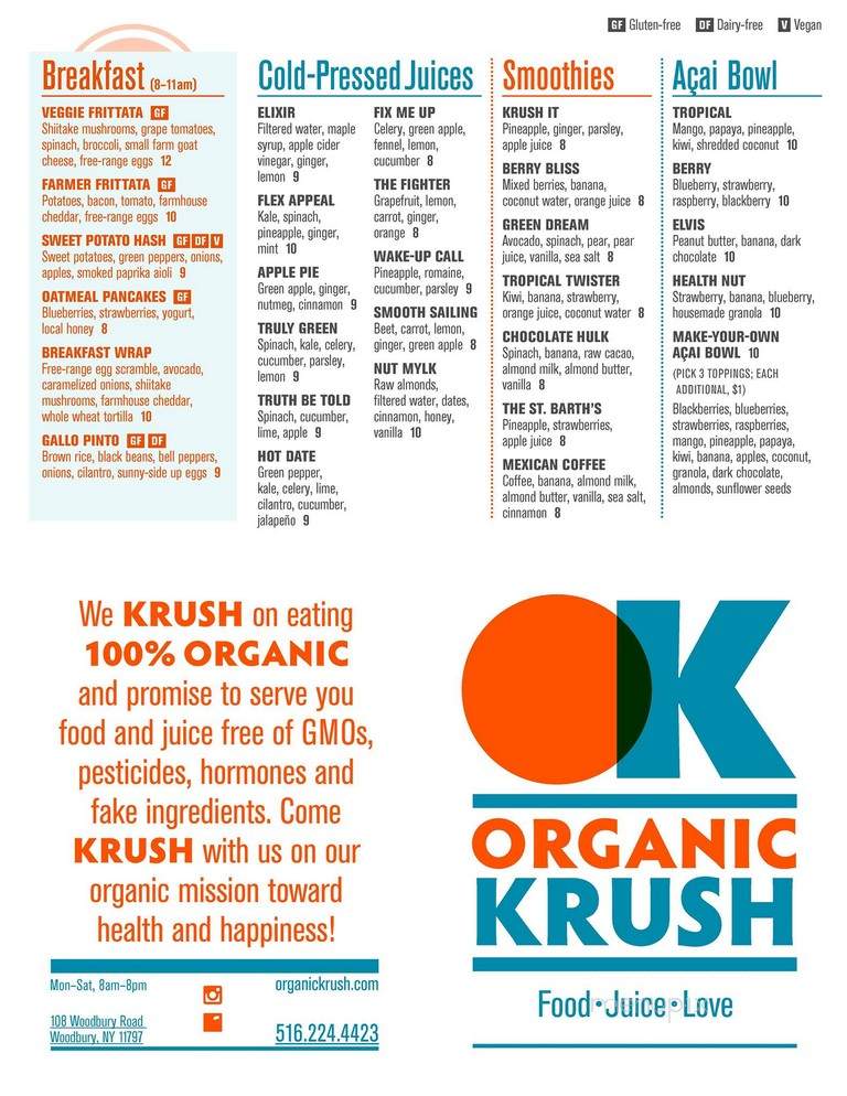 Organic Krush - Amagansett, NY