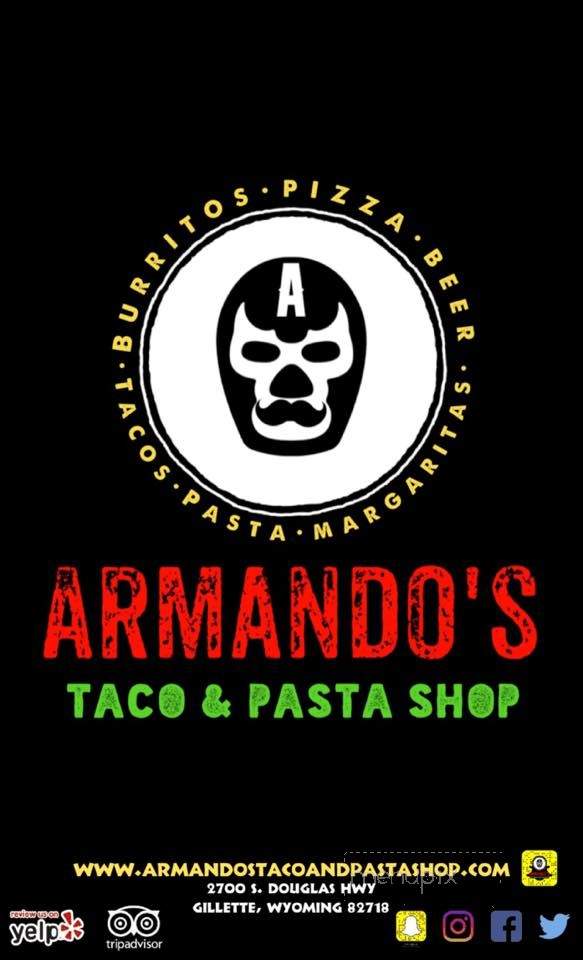 Armando's Taco & Pasta Shop - Gillette, WY menu_pic