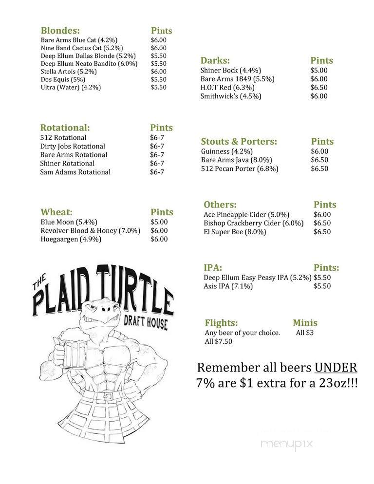 The Plaid Turtle Draft House - Hillsboro, TX