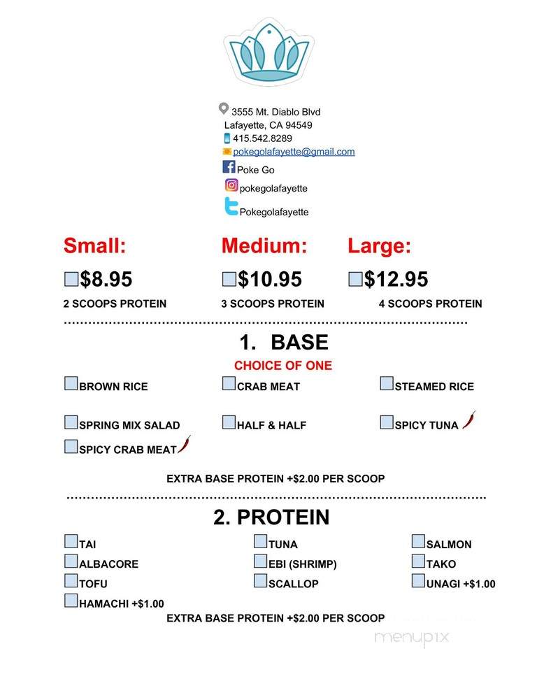 Poke Go - Lafayette, CA menu_pic