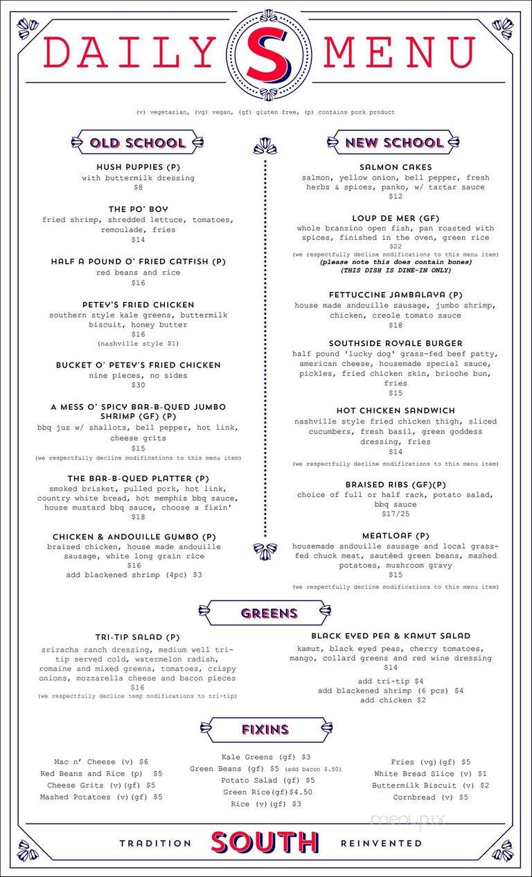 T4 South Sac - Sacramento, CA menu_pic