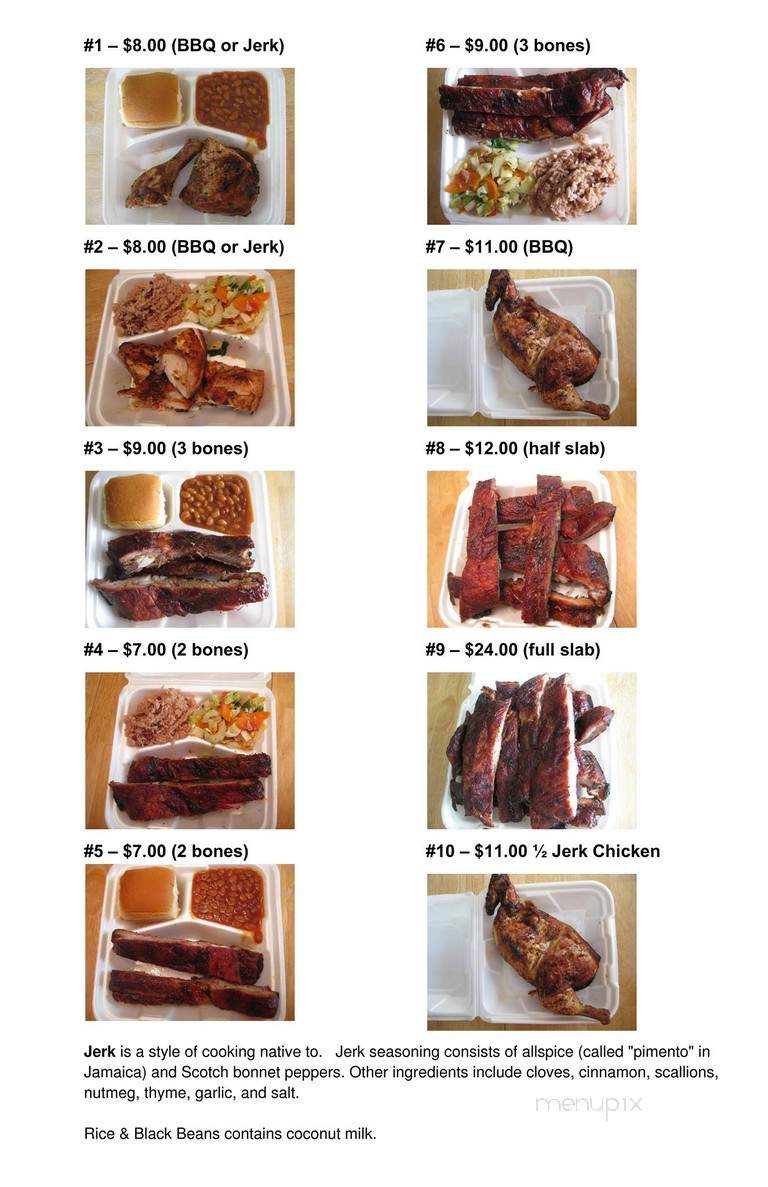 Caribbean BBQ Truck - Lansing, MI menu_pic