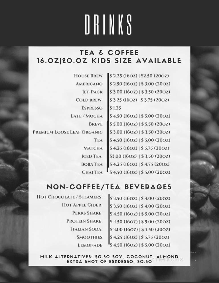 Perks Coffee & Tea - Fergus Falls, MN menu_pic