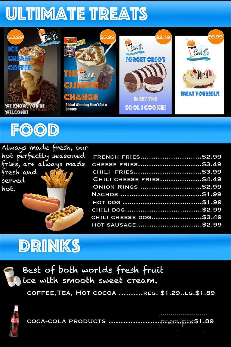 Cool J's Premium Water Ice - Bear, DE menu_pic