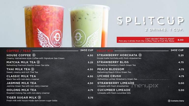 Zero Degrees - Norwalk, CA menu_pic