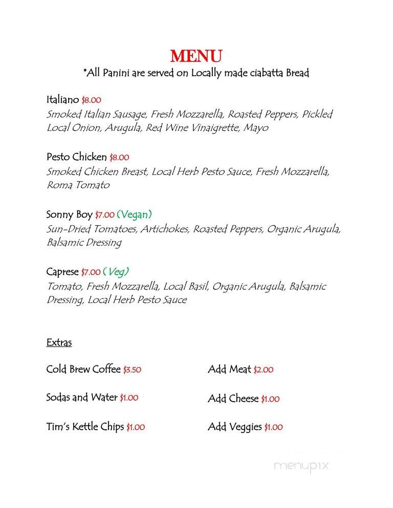 Panini Northwest - Portland, OR menu_pic