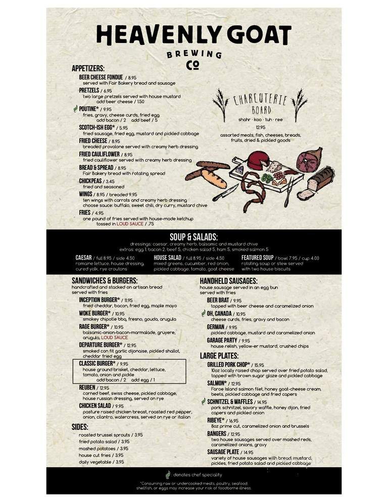 Heavenly Goat Brewing - Granger, IN menu_pic