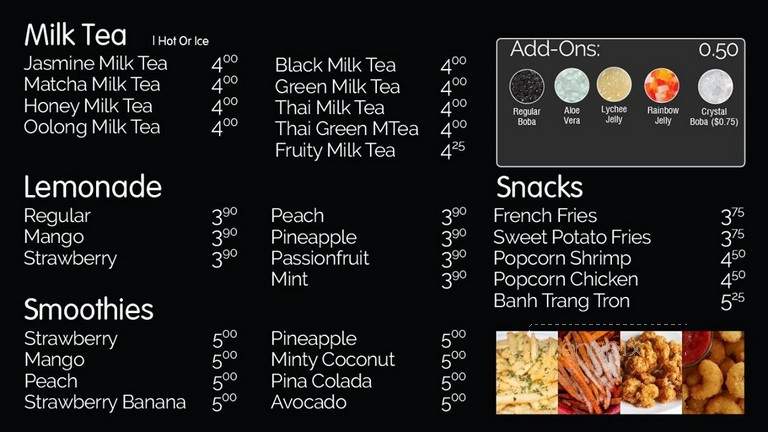 102 Cafe - Garden Grove, CA menu_pic
