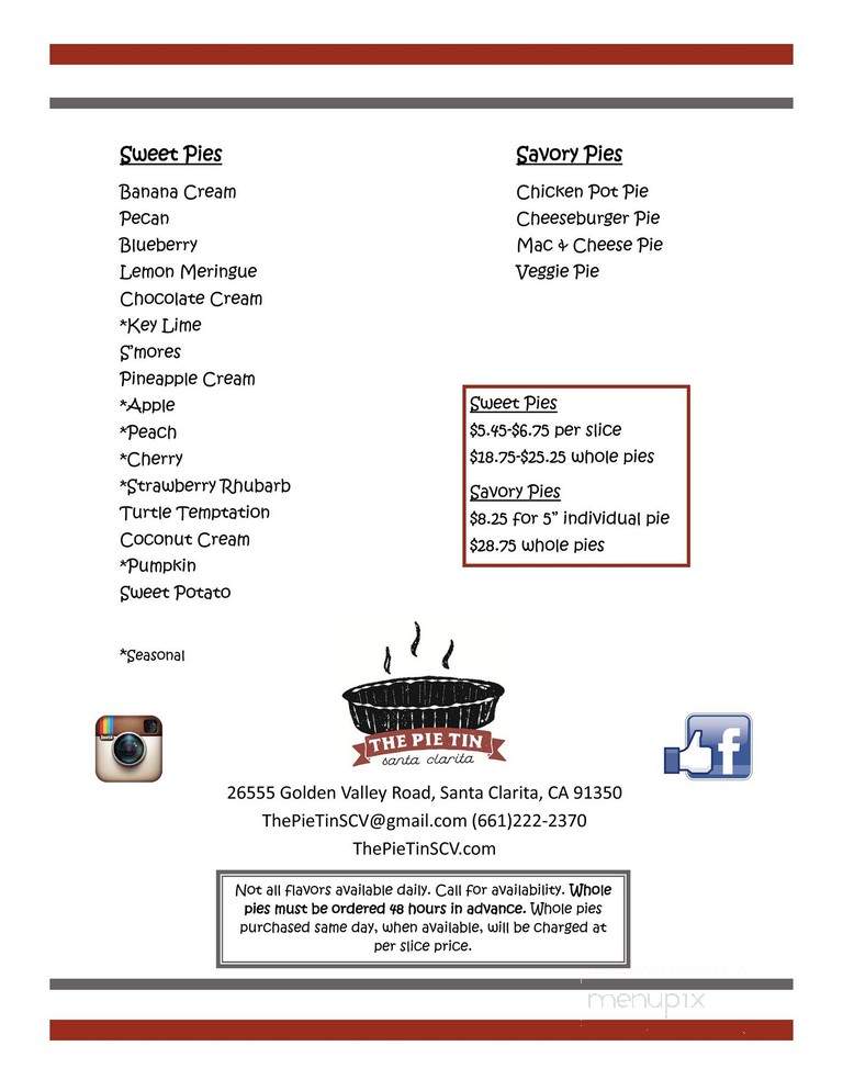 The Pie Tin - Santa Clarita, CA menu_pic