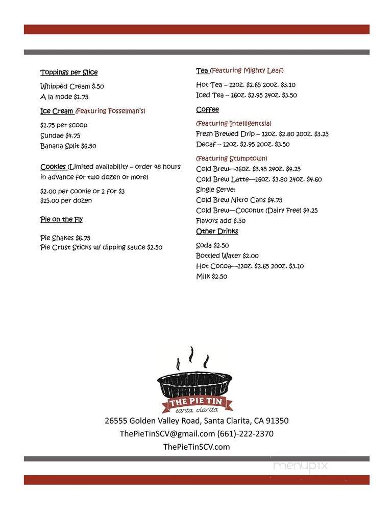 The Pie Tin - Santa Clarita, CA menu_pic