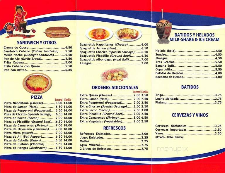 La Cubanita Pizzeria - Miami, FL menu_pic