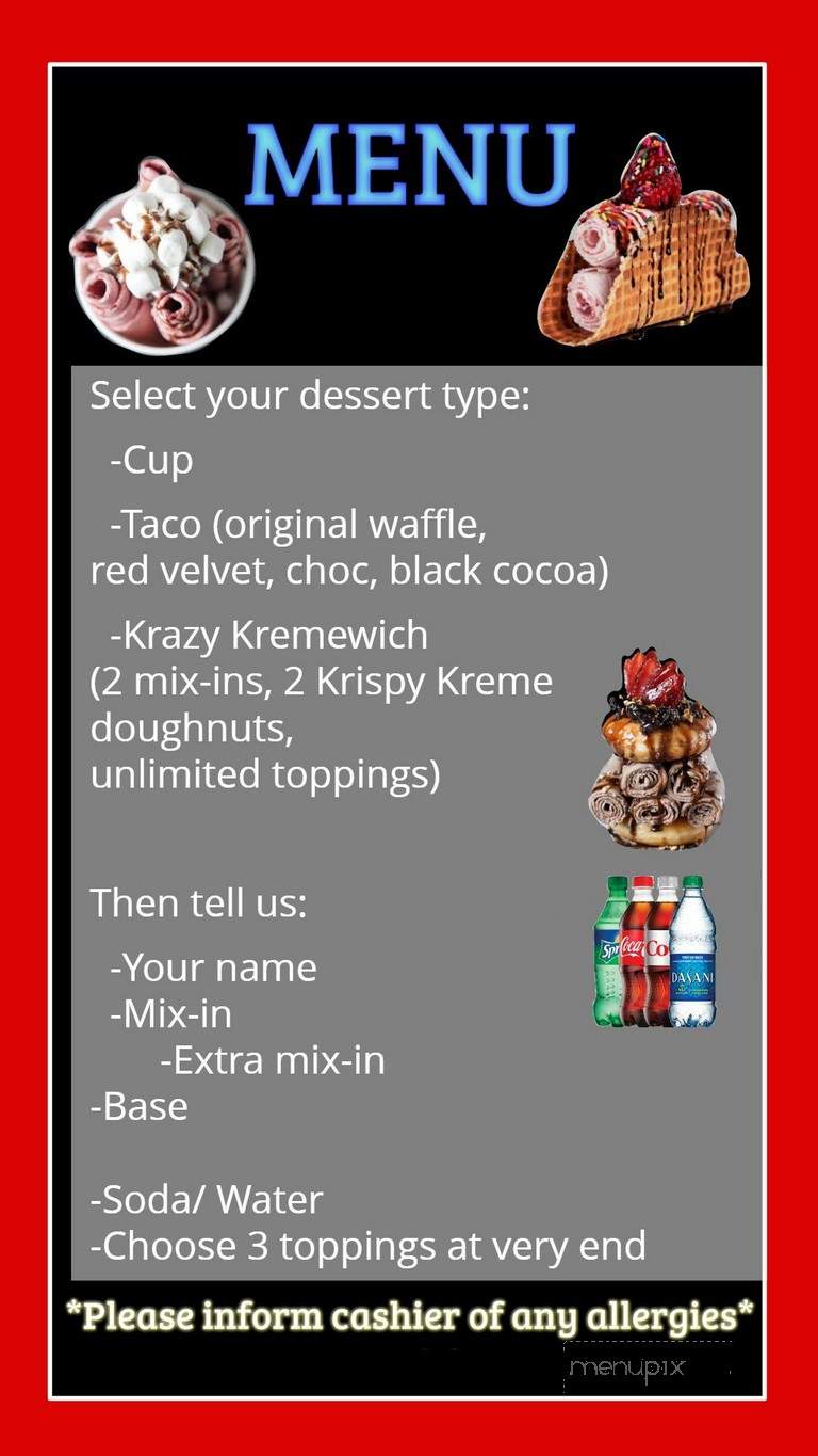 Curl de la Creme - Pigeon Forge, TN menu_pic
