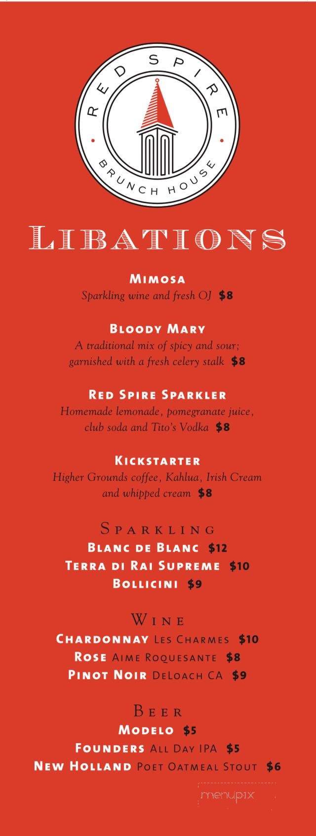 Red Spire Brunch House - Traverse City, MI menu_pic