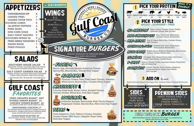Gulf Coast Burger - Panama City Beach, FL menu_pic