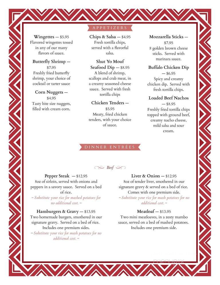 Shut Yo Mouf Soulfood - Petersburg, VA menu_pic