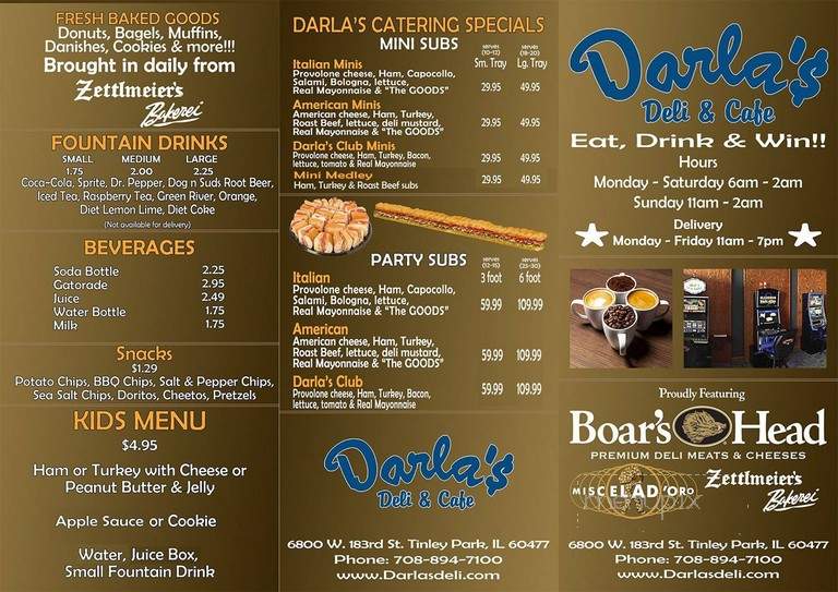 Darla's Deli & Cafe - Tinley Park, IL menu_pic