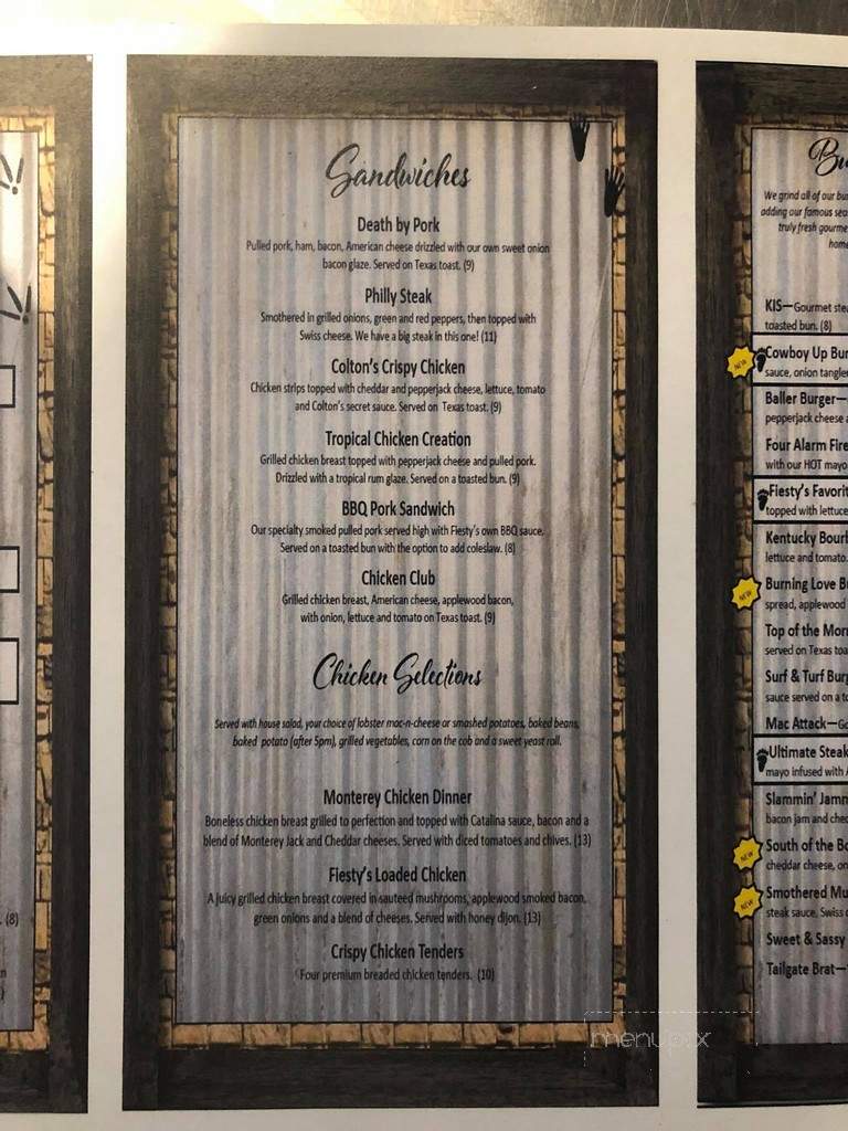 Fiesty B's - Paragould, AR menu_pic