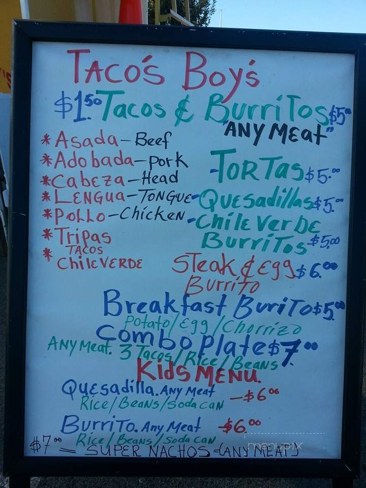 Tacos Nevarez - Fresno, CA menu_pic