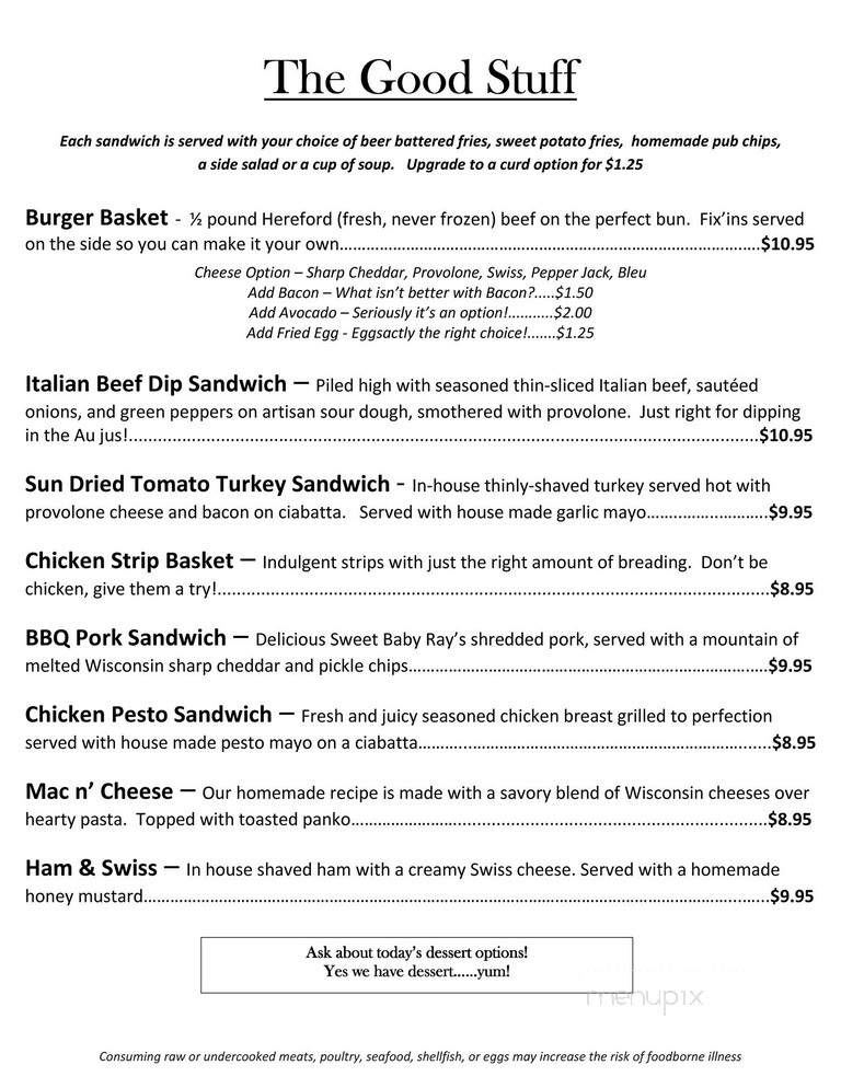 2nd & Main Coffeehouse and Pub - Platteville, WI menu_pic