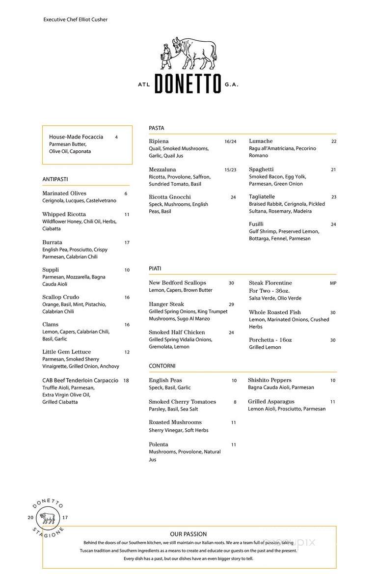 Donetto - Atlanta, GA menu_pic