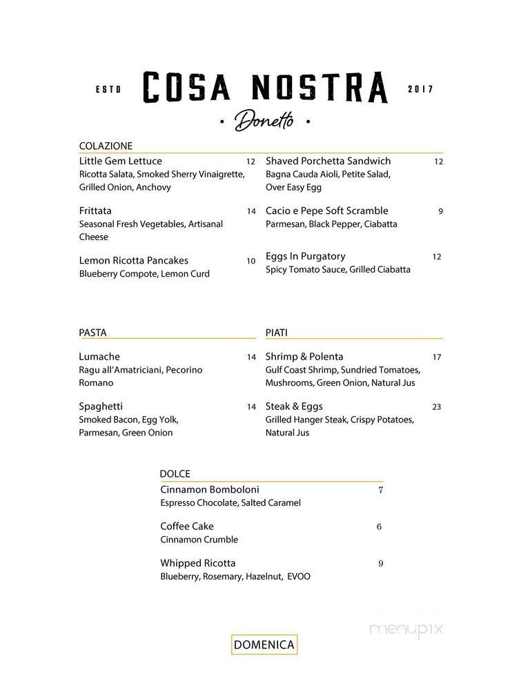 Donetto - Atlanta, GA menu_pic