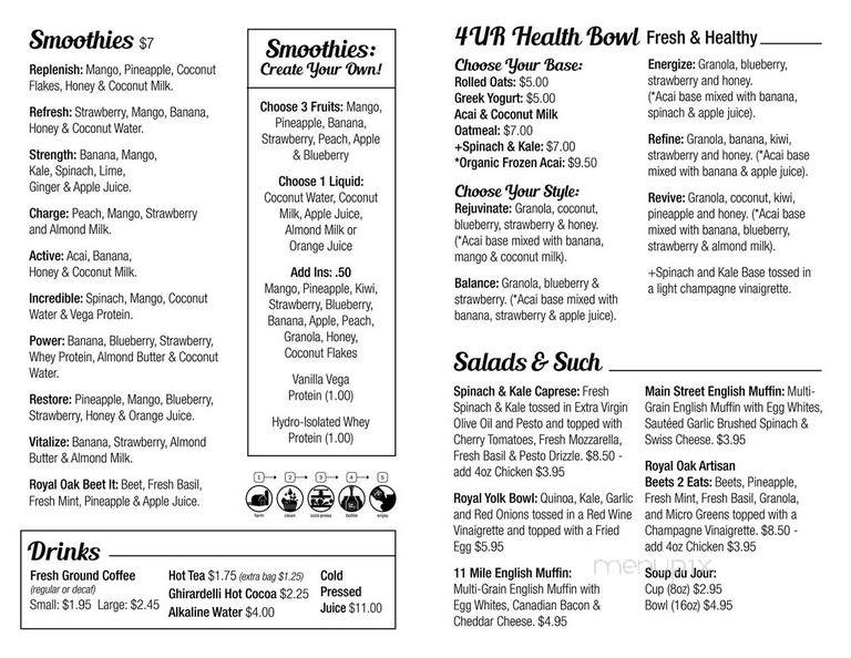 Cafe Succo Royal Oak - Royal Oak, MI menu_pic