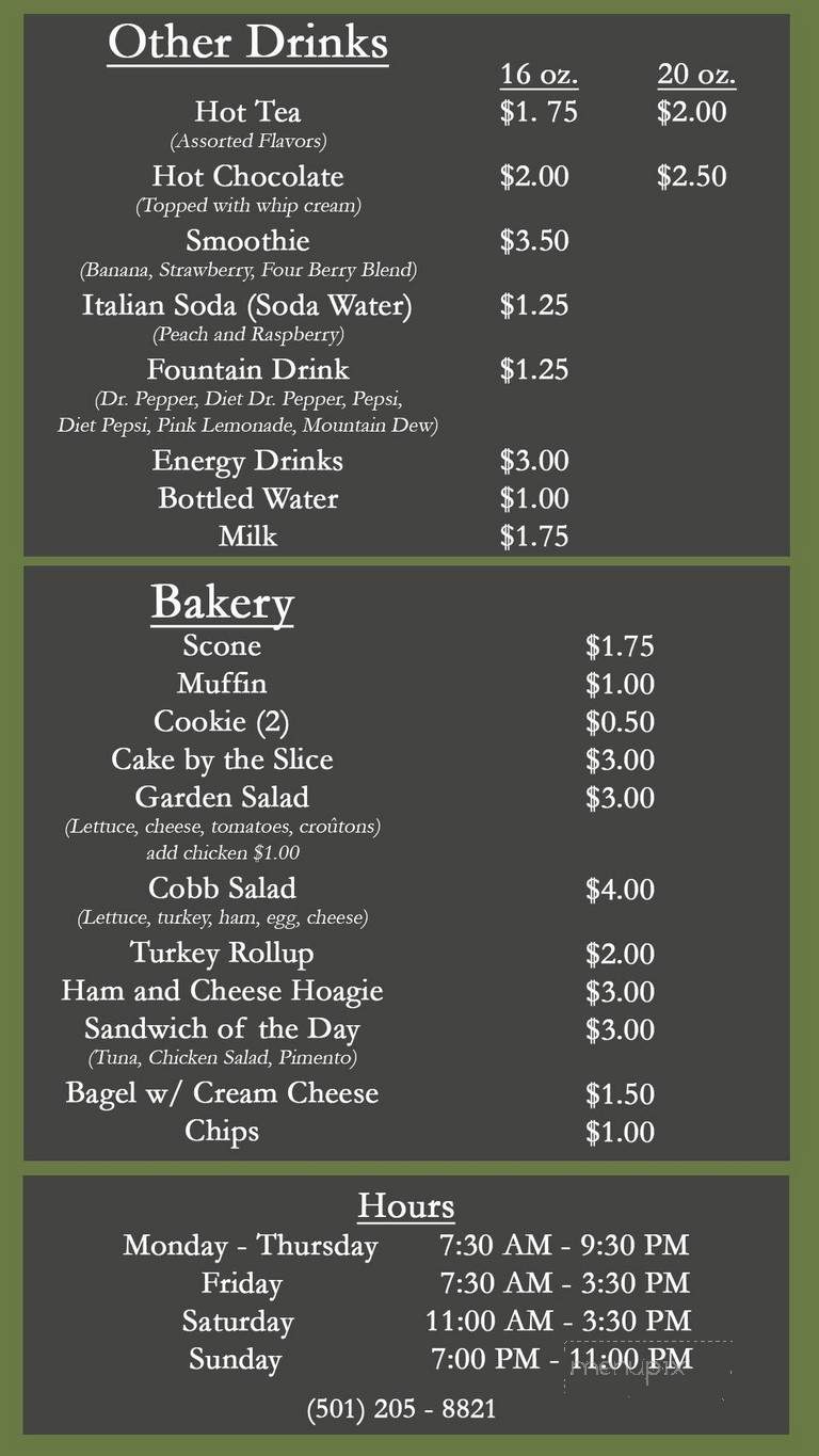 Central Baptist College Dining Hall & Cafe 52 - Conway, AR menu_pic