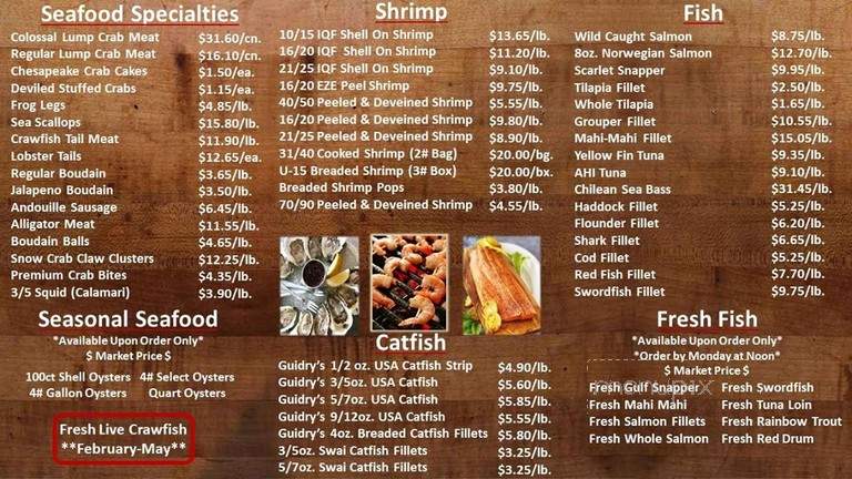 Waco Custom Meats and Seafood - Waco, TX menu_pic