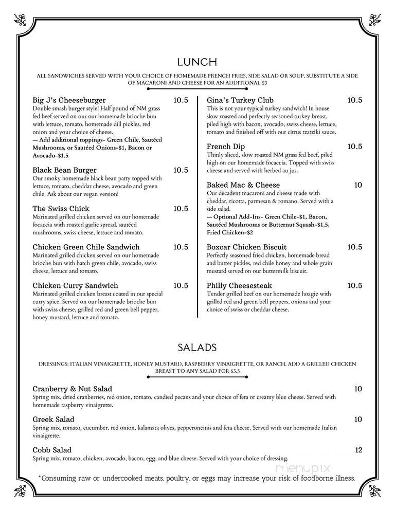 Indulgence Bakery & Cafe - Las Cruces, NM menu_pic
