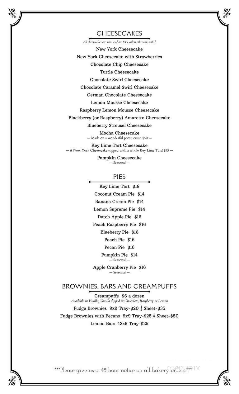 Indulgence Bakery & Cafe - Las Cruces, NM menu_pic