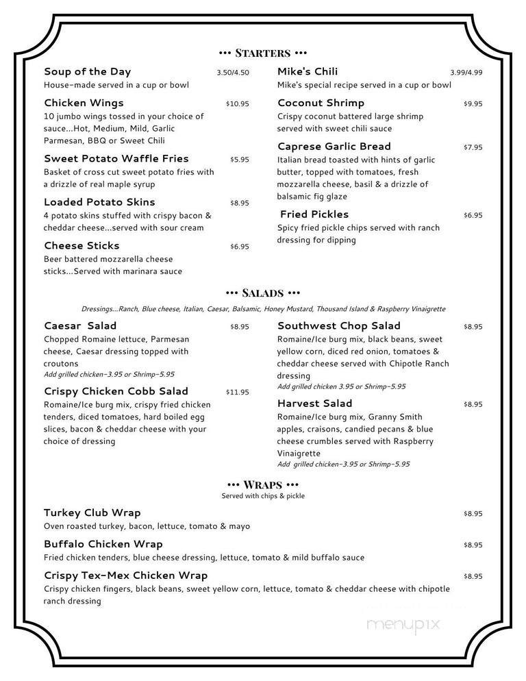 The Toboggan Inn - Eagle Bay, NY menu_pic
