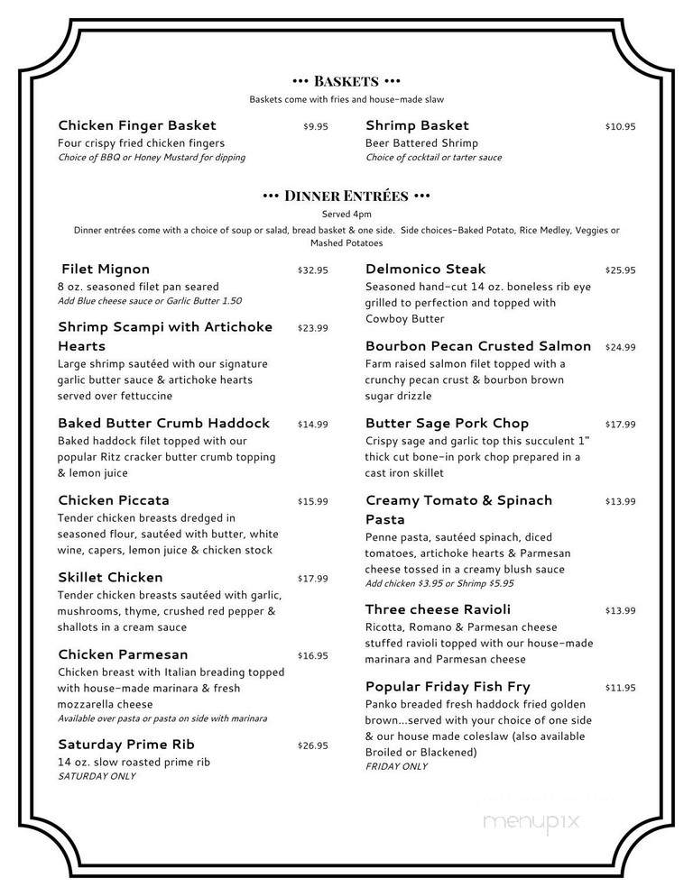 The Toboggan Inn - Eagle Bay, NY menu_pic