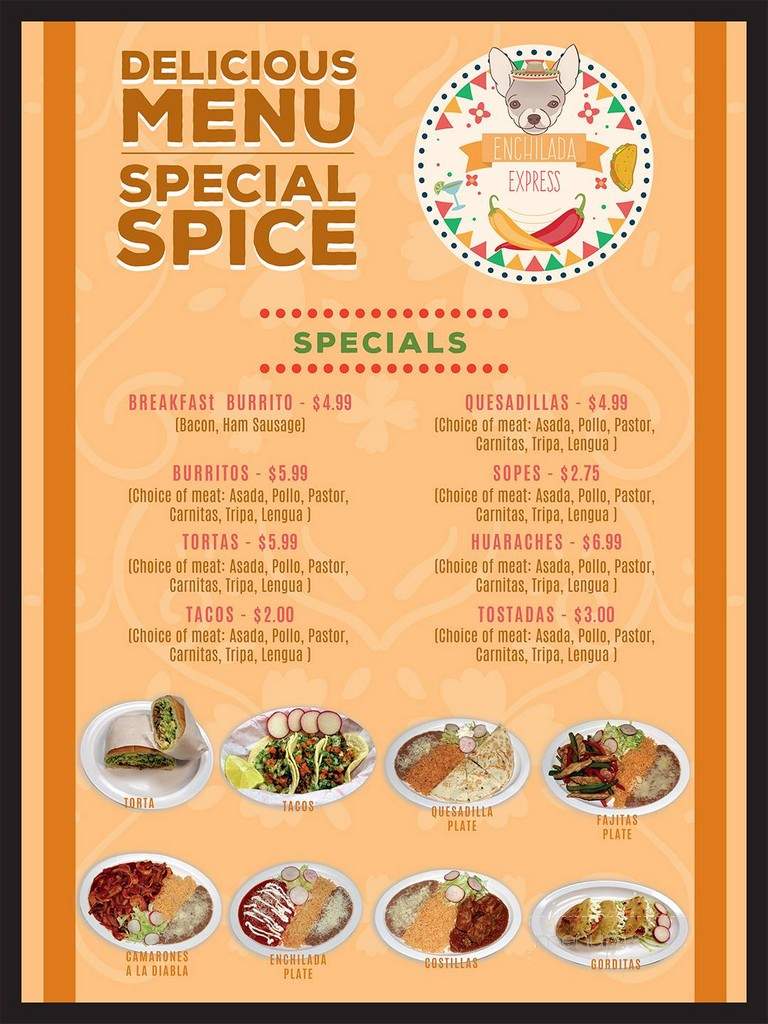 Enchilada Express - Portland, OR menu_pic