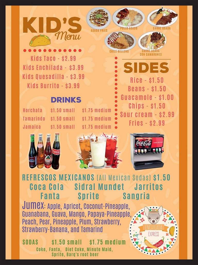 Enchilada Express - Portland, OR menu_pic