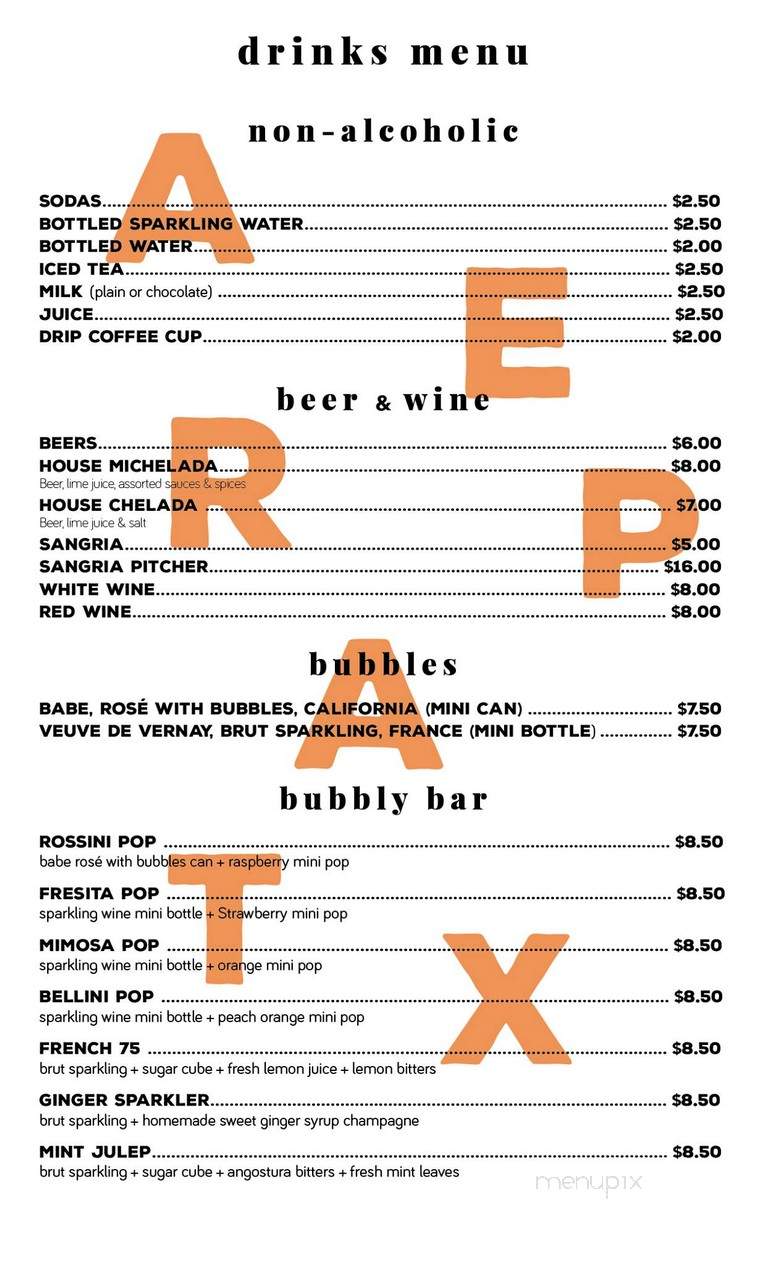 Arepa TX - Dallas, TX menu_pic